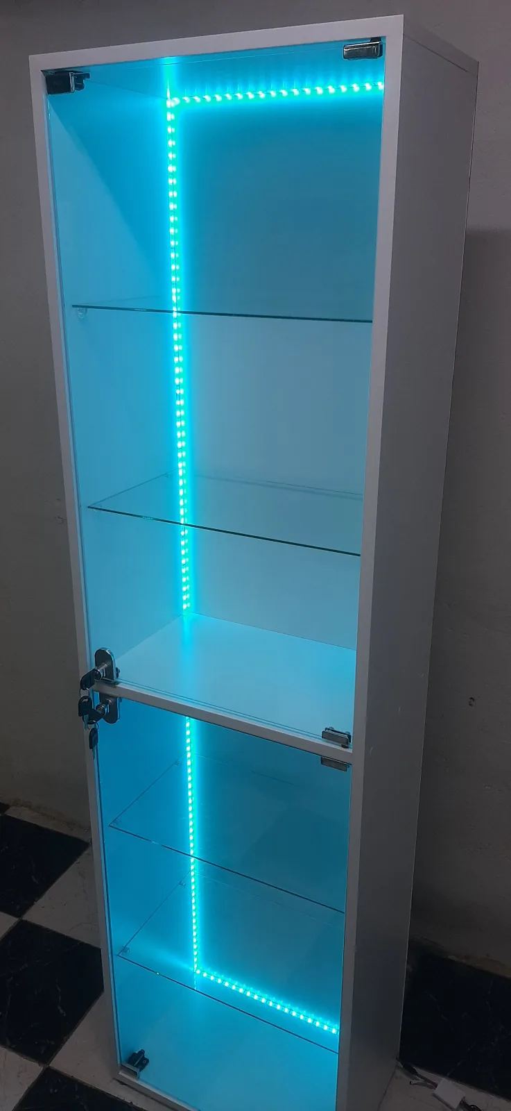 Vitrina LED Azul